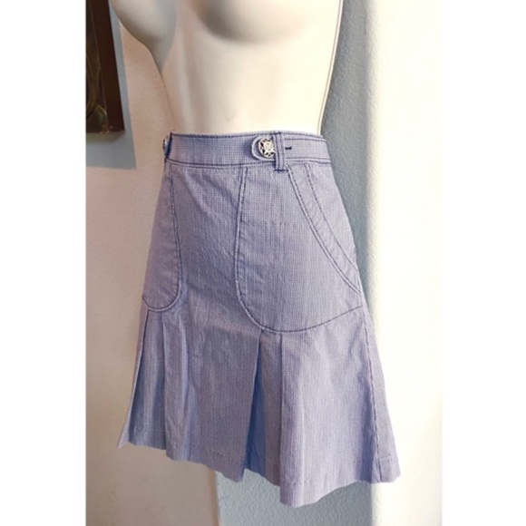 Like new navy & white patterned Fossil skirt. Sz 4 - Picture 3 of 5
